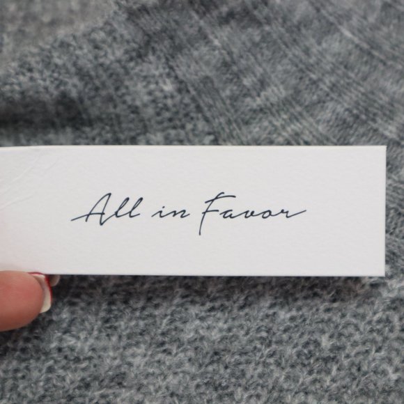 NWT ALL IN FAVOR Women's Size M Pullover Sweater Funnel Neck Long Sleeve Gray - Picture 7 of 8